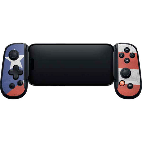 Puerto Rico Flag Distressed Backbone One for iPhone Game Controller Skin